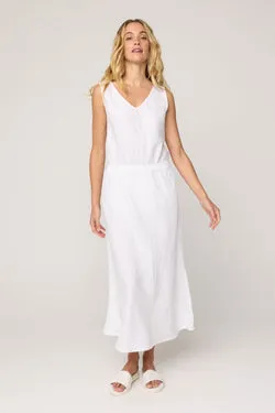 PALM BIAS SKIRT - BLANC