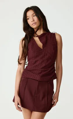 Quinn Mini Skirt (Wine)