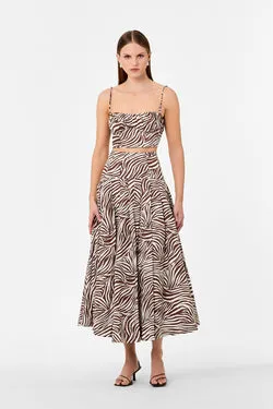 YASMIN SKIRT - STRIATA PRINT