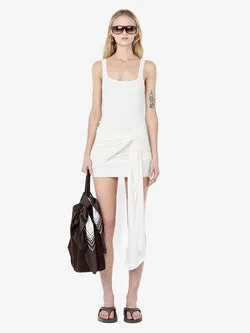 LANA DRAPE MINI DRESS - IVORY