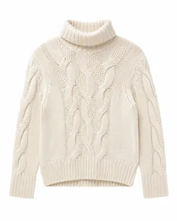 Gran Sasso Cream Cashmere Knit M