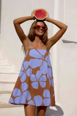 Ramie Mini Dress In Delphi