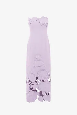 Rayna Appliqué Bustier Maxi Dress - Lilac