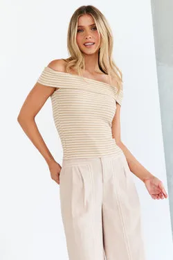 Ripple Top - Neutral Stripe - FINAL SALE