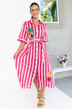 Rosa Dress - Pink Stripe
