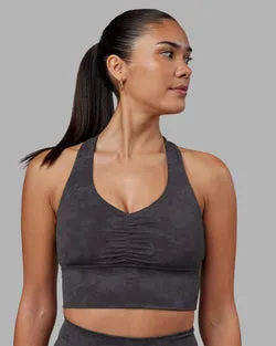 Evoke Longline Sports Bra - Dark Storm Wash