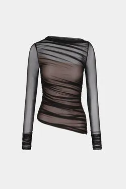 THE 'LUCID' MESH LONG SLEEVE TOP