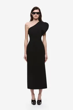 THE SCULPTED ONE SHOULDER MIDI DRESS