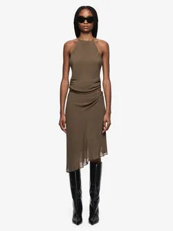 SAMANTHA ASYM SKIRT - TWIG