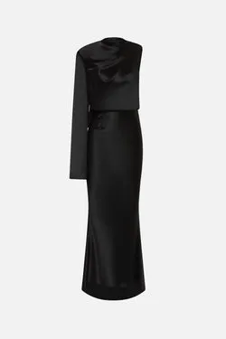 THE MANTELLO SATIN MIDI DRESS