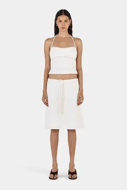 Teisha Midi Skirt Ivory