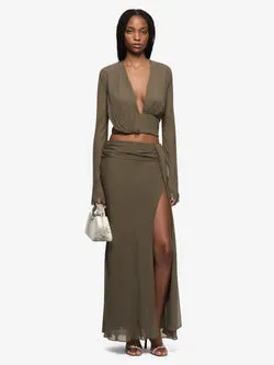 BRIYA MAXI SKIRT - TWIG
