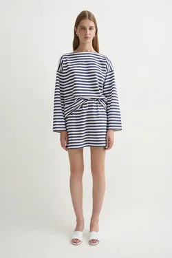 HAISLEY SKIRT - NAVY STRIPE