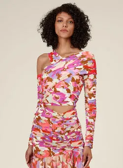 Mira Top - Abstract Floral