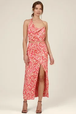 Frances Top - Abstract Leopard Coral