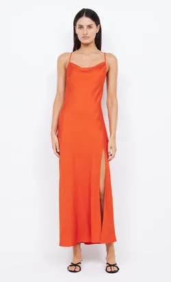 AINSLEY TIE MAXI DRESS - SPICE