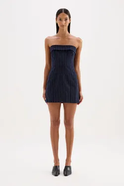 MAREE PINSTRIPE MINI DRESS
