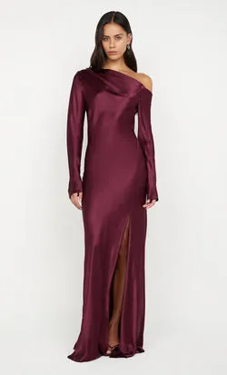 SIENA ASYM MAXI DRESS - PLUM