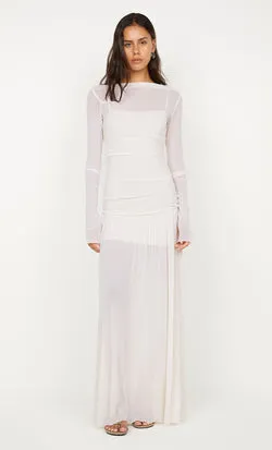 BLAINE LONG SLEEVE MAXI DRESS - BUTTER CREAM
