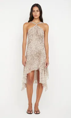 FELINE MIDI DRESS - FADED LEOPARD