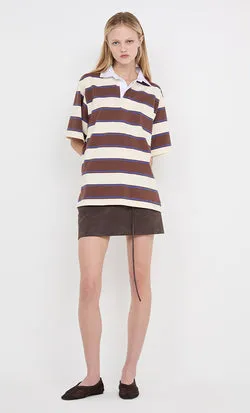 LYON MINI SKIRT - DARK CHOCOLATE