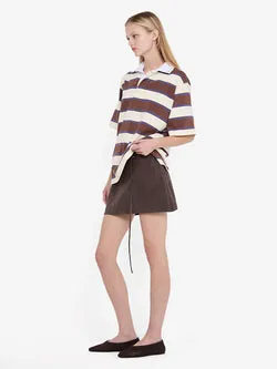 LYON MINI SKIRT - DARK CHOCOLATE