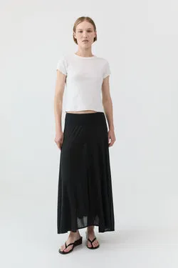 Fluid Jersey Skirt - Charcoal