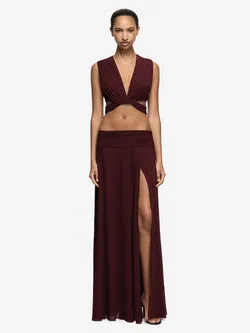 ZHARA MAXI SKIRT - PLUM