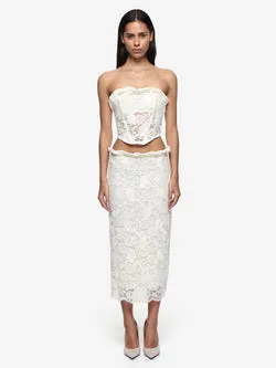 JULIET MIDI SKIRT - CANNOLI
