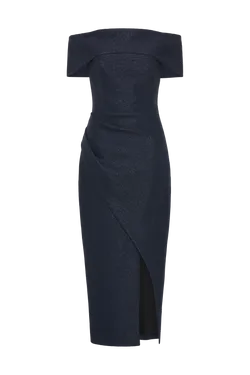 Micro Weave Off Shoulder Dress