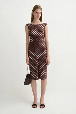 LEO DRESS - CHOCOLATE POLKA DOT