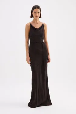 ONDA CUPRO MAXI DRESS