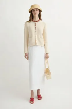 EMMA PENCIL SKIRT - IVORY