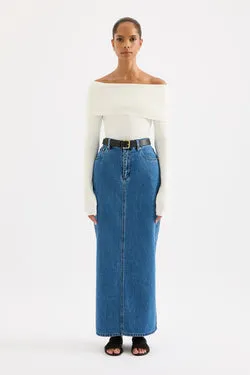 ORGANIC DENIM MAXI SKIRT