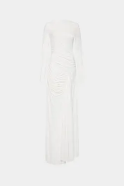 THE 'GLACIER' CUPRO LONG SLEEVE DRESS