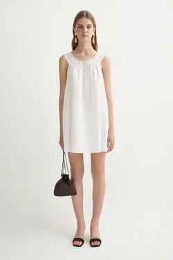 SALMA MINI DRESS - VINTAGE WHITE
