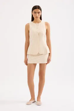 IRVING PINSTRIPE MINI SKIRT