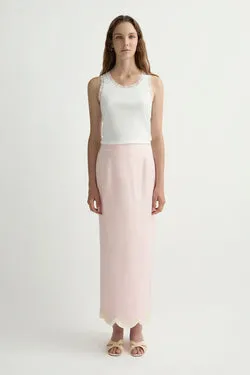 ESSIE COLUMN SKIRT - SOFT PINK