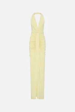 THE VENUS  GATHERED CUPRO DRESS