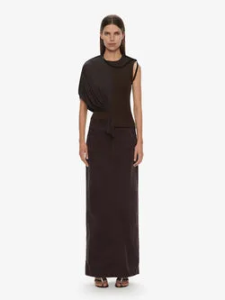 Corduroy Tailored Column Skirt