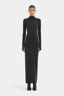 Chiano Metallic Knit Long Sleeve Dress