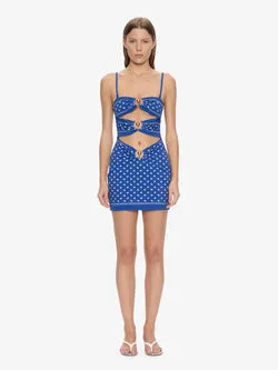 Bandana Ruched Orbit Mini Dress