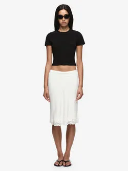 MAISON MIDI SKIRT - IVORY/IVORY
