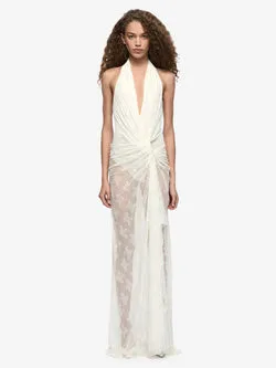 ROSALIND DRAPE MAXI DRESS - IVORY