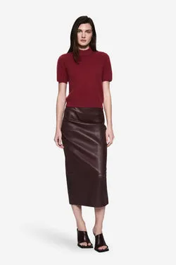 STRETCH LEATHER SKIRT