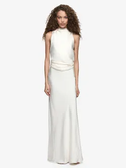 DAKOTA COWL NECK MAXI DRESS - CREAM