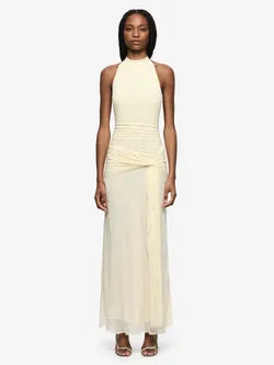 JASMIN HALTER DRESS - LEMON SORBET