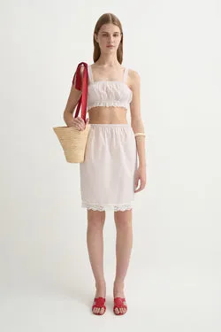 MARLOWE SKIRT - CREAM & RED POLKA DOT