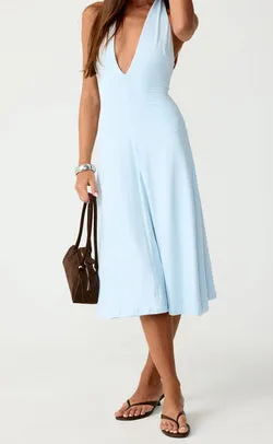 Sable Midi Dress (Ice Blue)