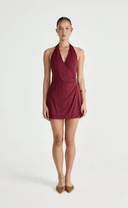Agnete Mini Dress (Plum)